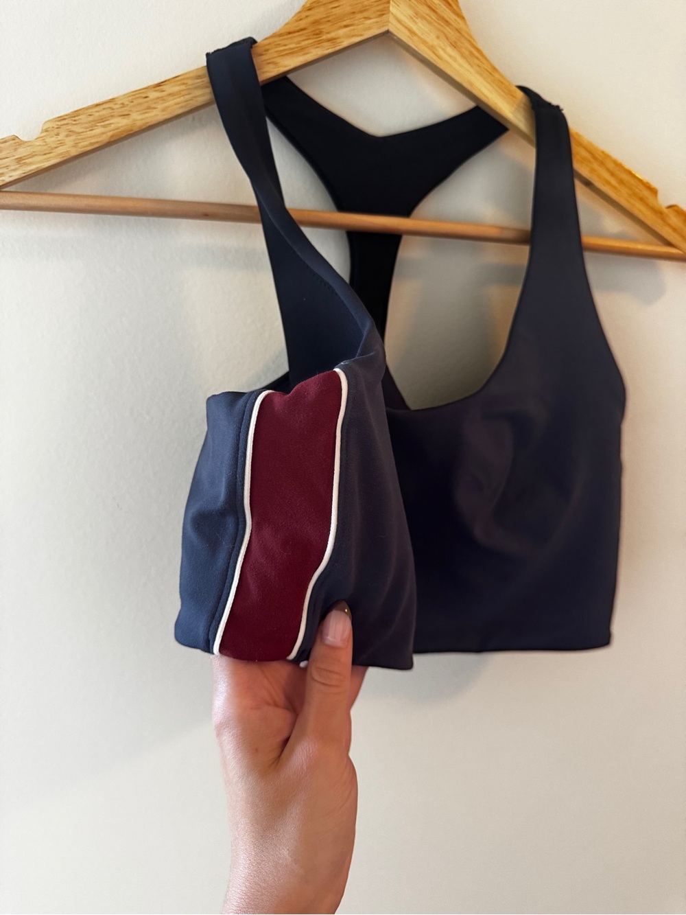 all in motion Burgundy and Navy Strappy Sports Bras - Picture 3 of 3